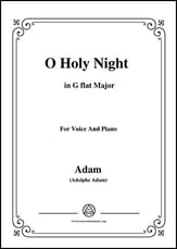 O Holy night in G flat Major Vocal Solo & Collections sheet music cover